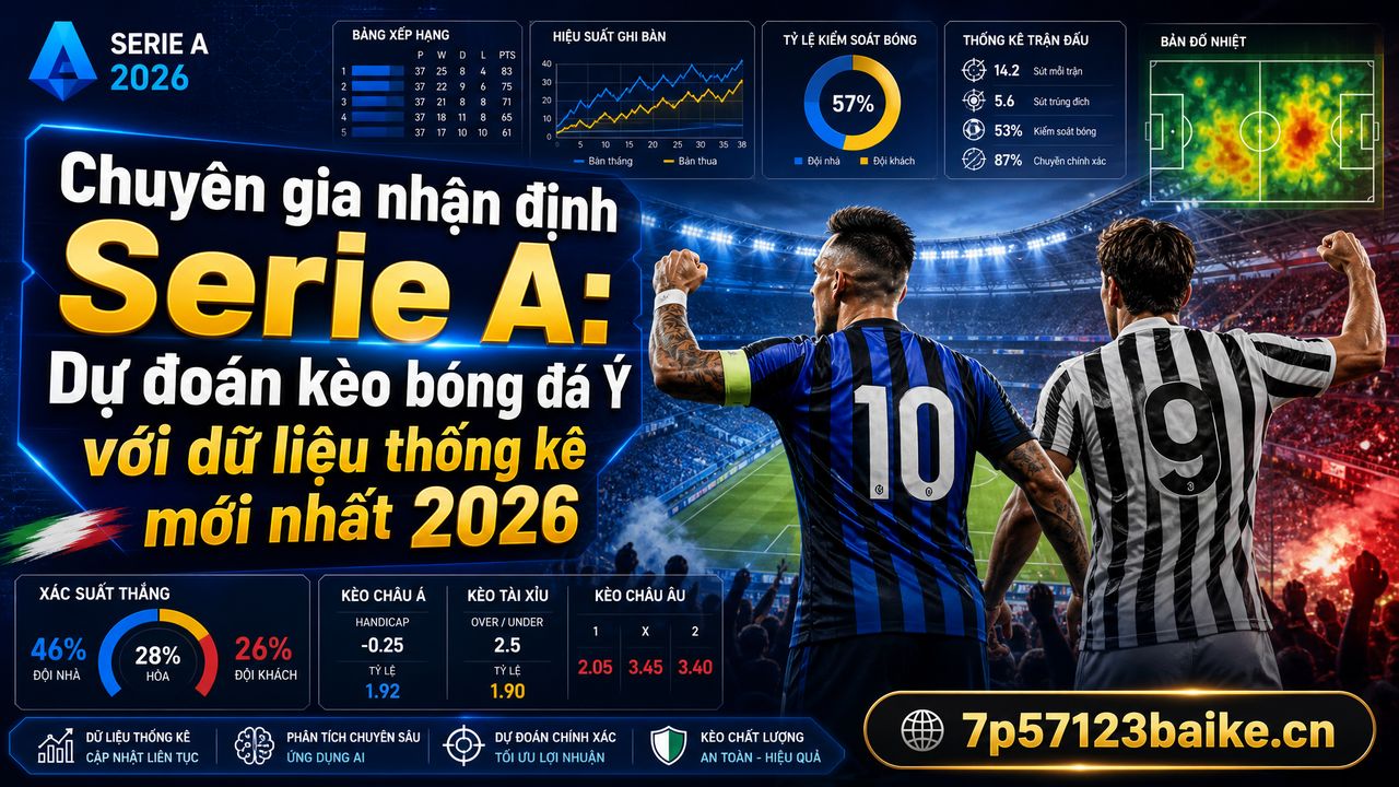 Chuyên gia nhận định Serie A: Dự đoán kèo bóng đá Ý với dữ liệu thống kê mới nhất 2026