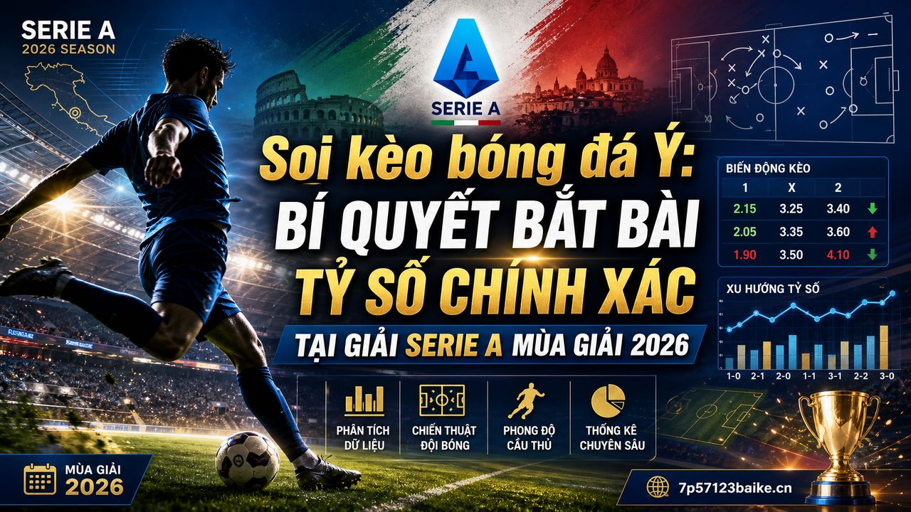 Soi kèo bóng đá Ý: Bí quyết bắt bài tỷ số chính xác tại giải Serie A mùa giải 2026